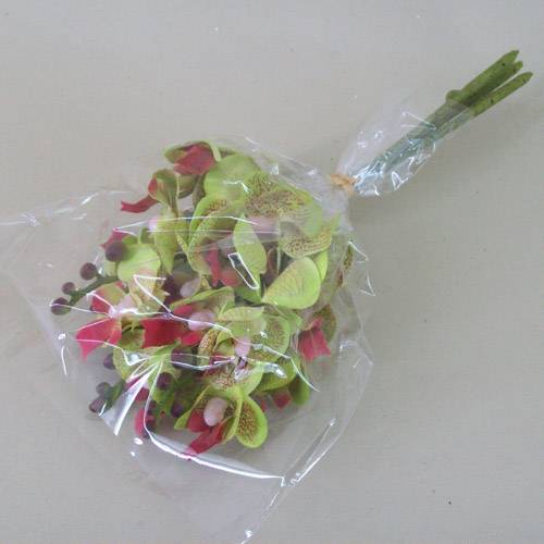 Mini Silk Phalaenopsis Orchids Green 22cm Artificial Flowers